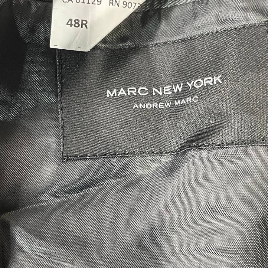 MARC NEW YORK Men's Light Grey Plaid Modern-fit Two-Button Suit jacket SZ 48R