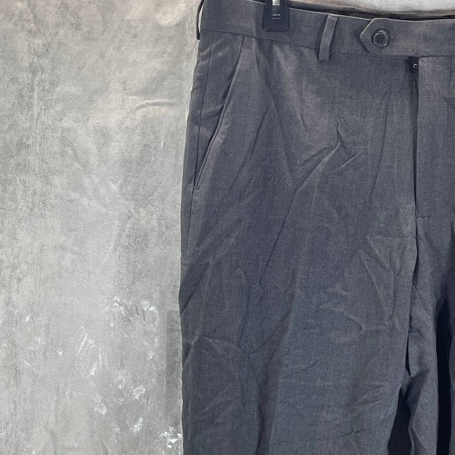 CALVIN KLEIN Men's Dark Grey Infinite Stretch Skinny-Fit Dress Pants SZ 34X30