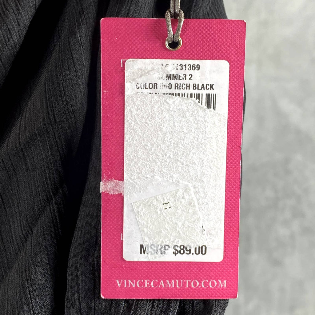 VINCE CAMUTO Women's Black Wide-Leg Yoryu Relaxed-Fit Pull-On Pants SZ M