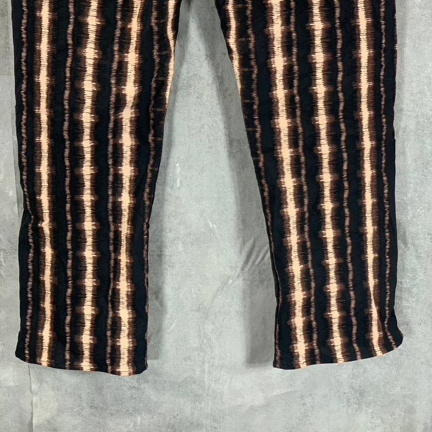 INC INTERNATIONAL CONCEPTS Women's Noir Stripe Printed Skinny Crop Pants SZ 4