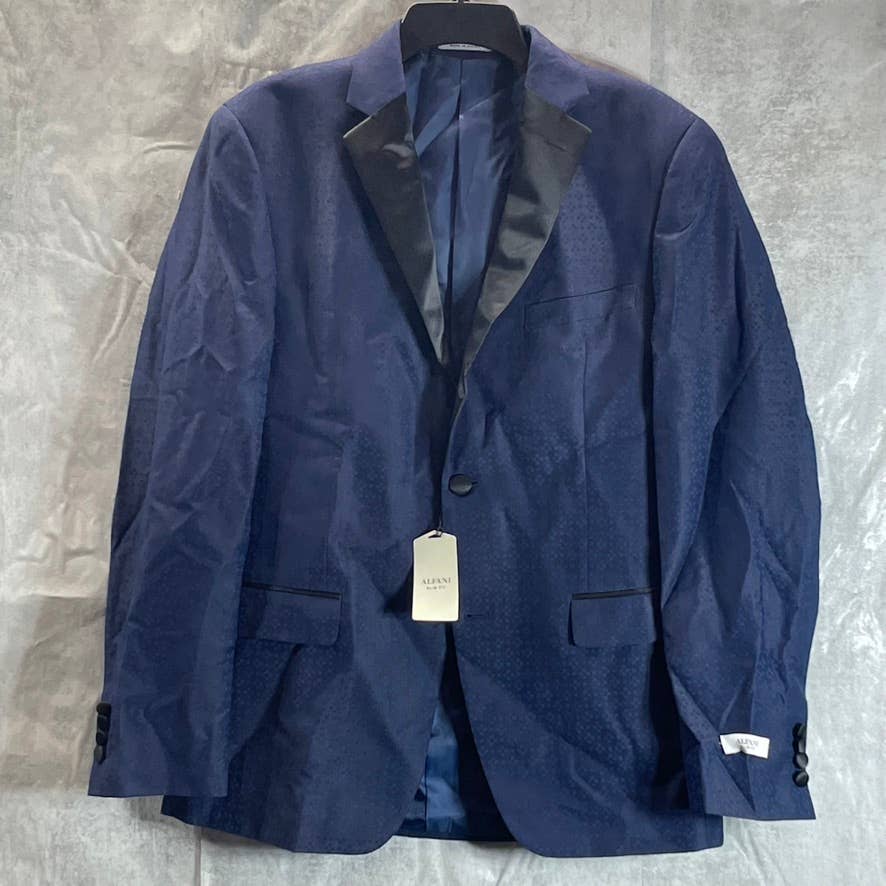ALFANI Men's Blue Geometric Slim-Fit Stretch Two-Button Sport Coat SZ 38R