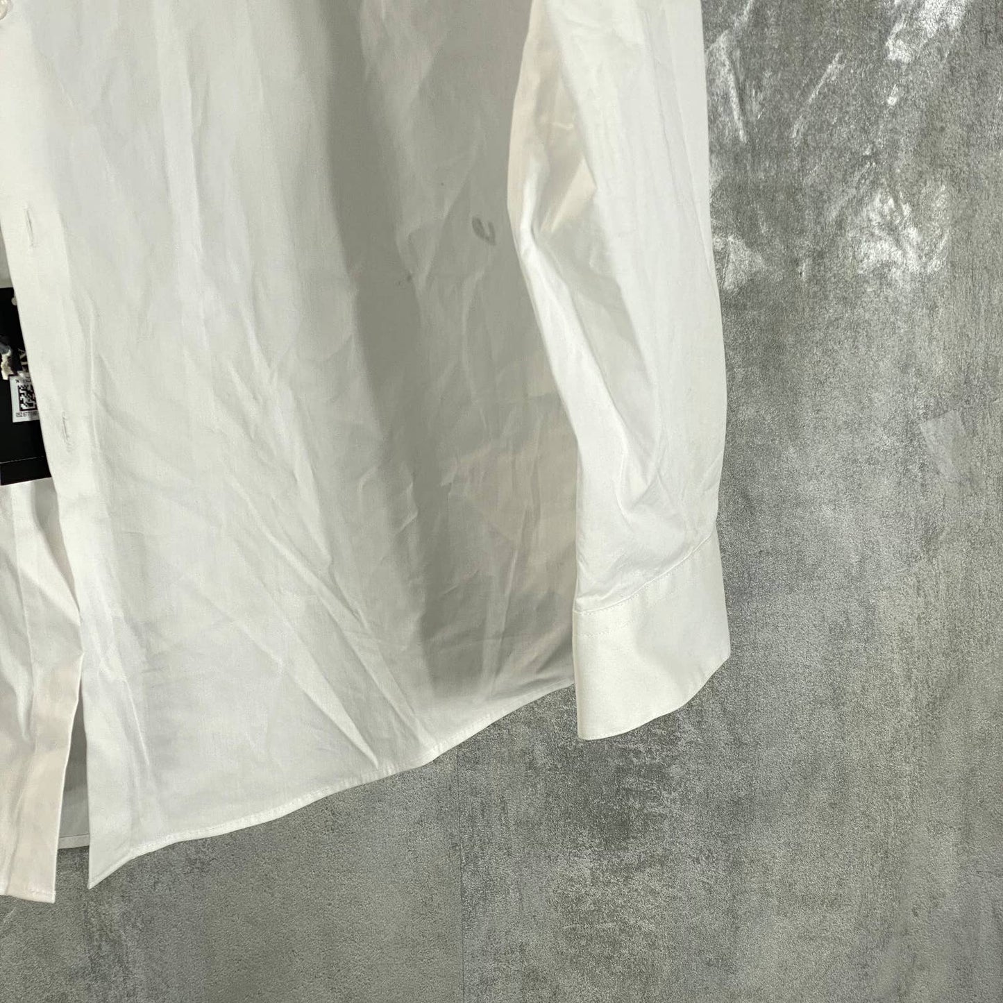 ALFANI Men's White Slim-Fit 2-Way Stretch Button-Up Long-Sleeve Dress Shirt SZ L