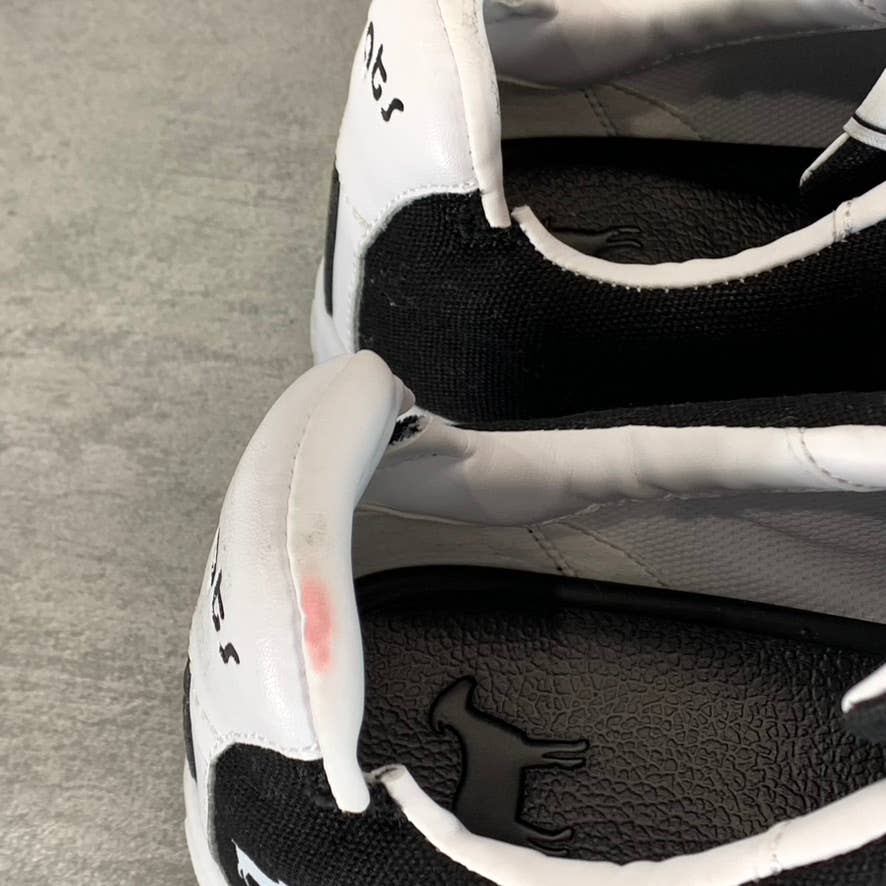 GOATS Women's Black Canvas The 005 2-Strap Slip-On Sneakers SZ 8.5