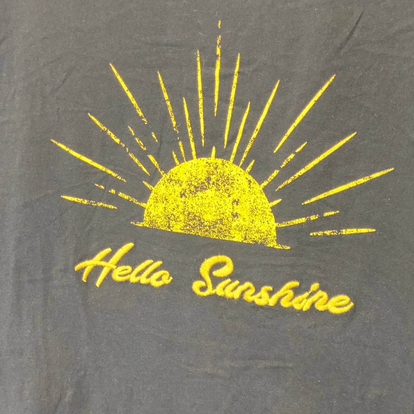 DR2 Women's Plus Black "Hello Sunshine" Graphic T-Shirt SZ 2X