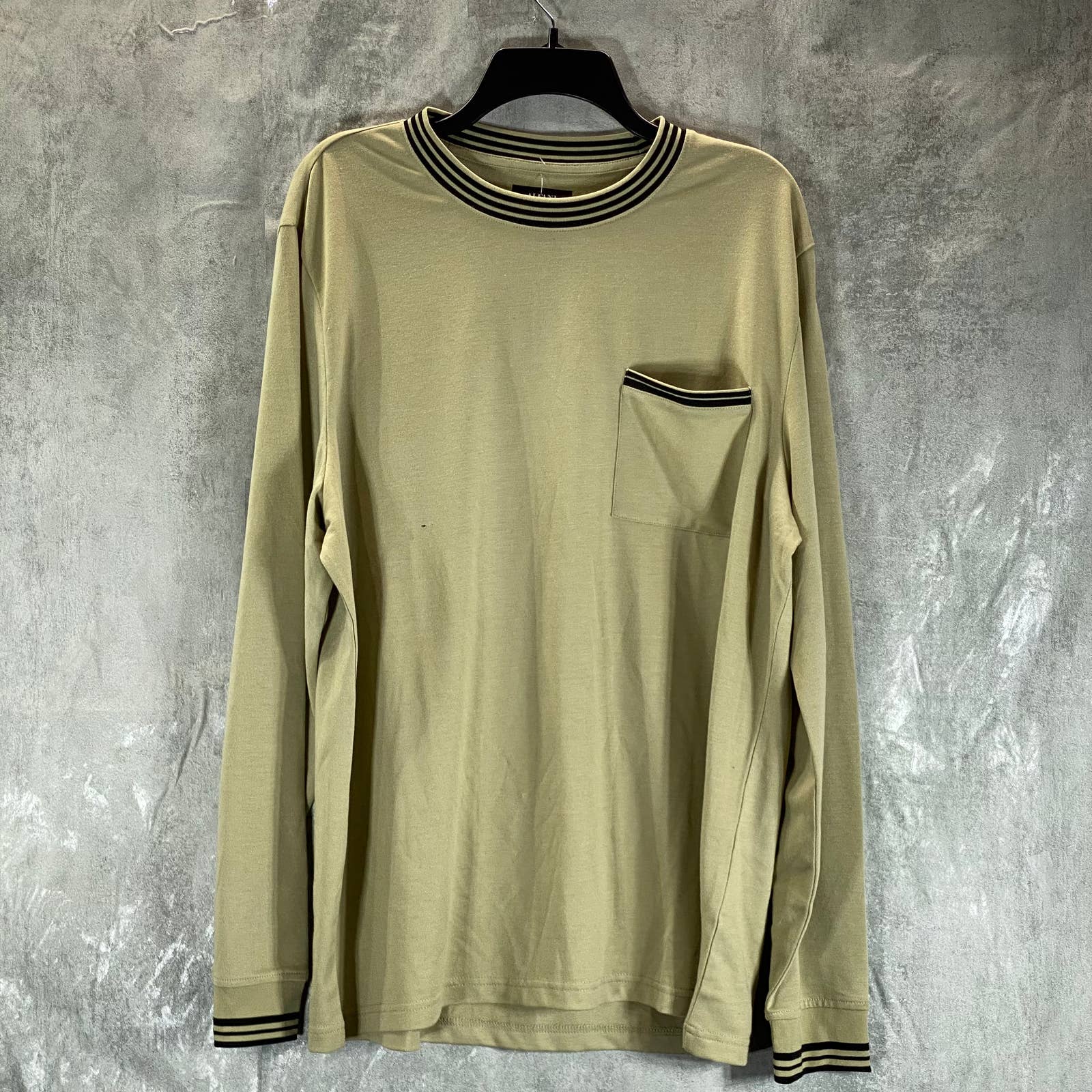 ALFANI Men's Twill Vari-Stripe Crewneck Long-Sleeve Pullover Shirt SZ XL