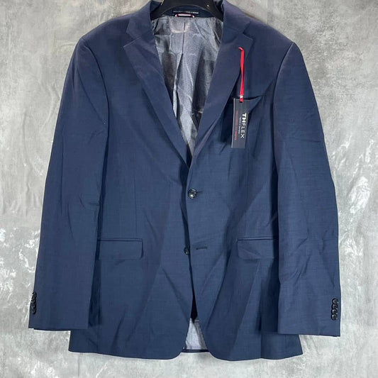 TOMMY HILFIGER Men's Blue Long Modern-Fit Th-Flex Stretch Suit Jacket SZ 40L