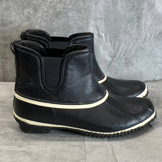 STYLE & CO Women's Black Smooth Heidie Cold-Weather Waterproof Slip-On Duck Boot