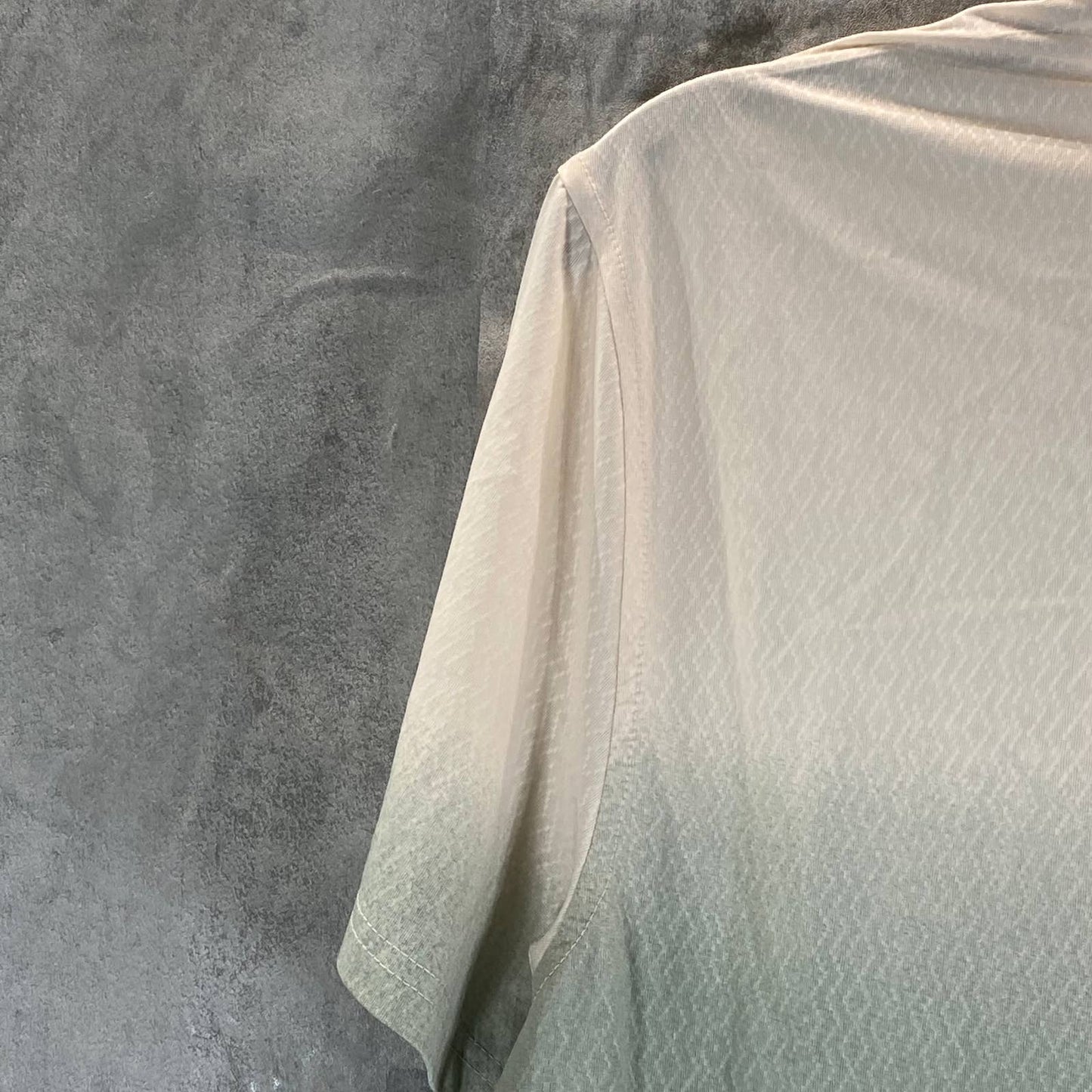 ALFANI Men's Green Ombre Stretch 4-Button Short-Sleeve Polo Shirt SZ S