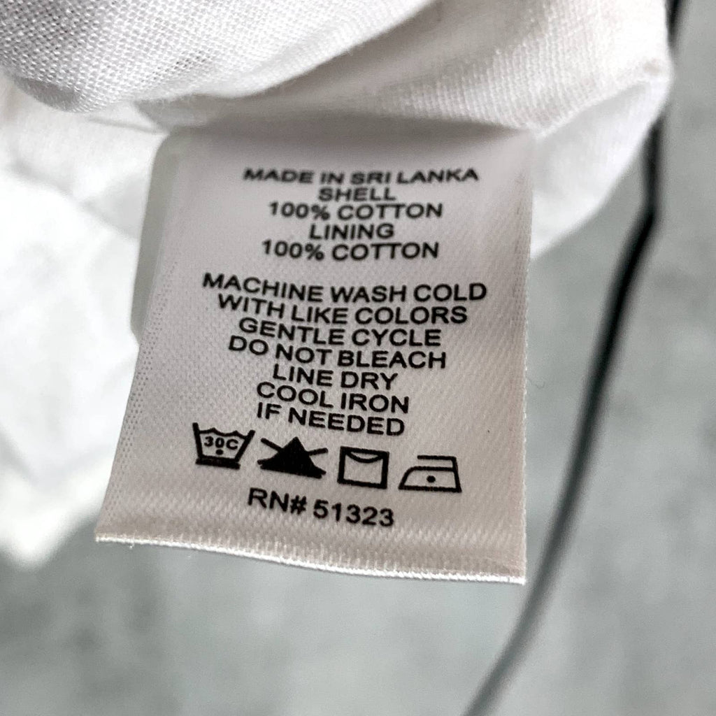 1.STATE Women's Ultra White Eyelet Raglan Sleeve Tie-Hem Crop Top SZ S