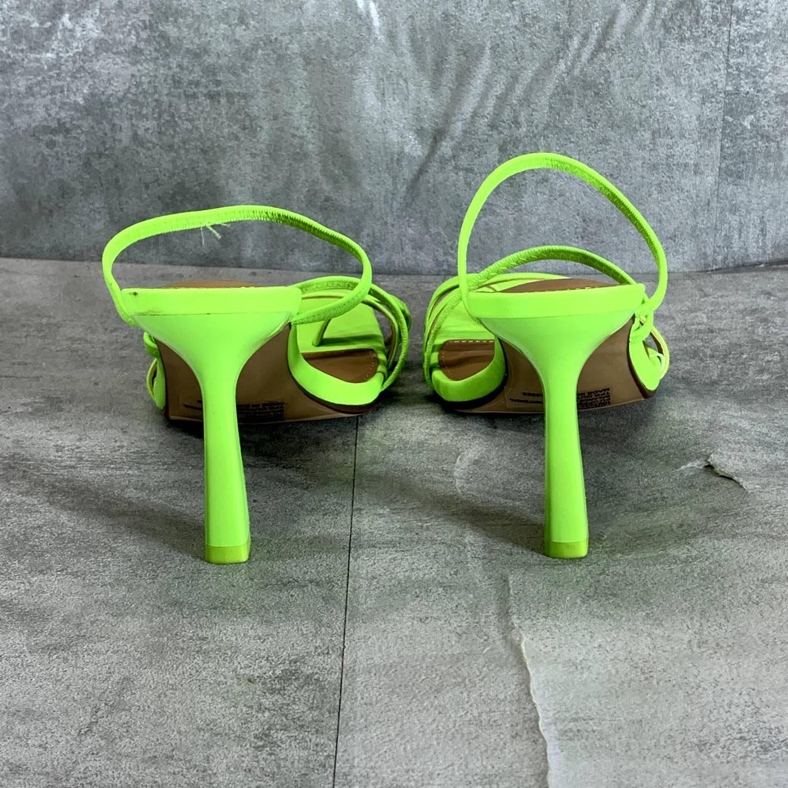 WILD PAIR Women's Citron Smooth Lenore Square-Toe Strappy Slip-On Sandals SZ 7.5