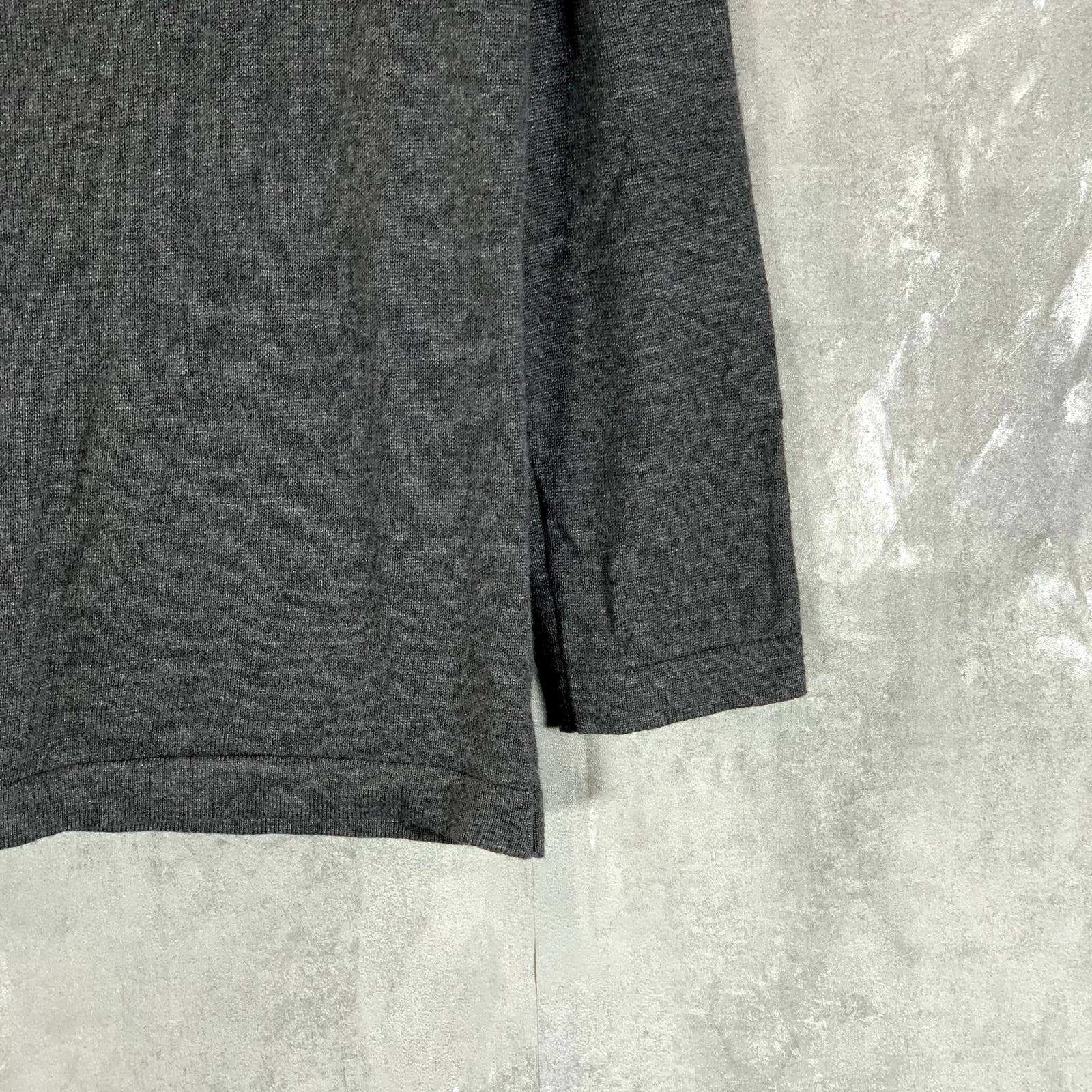 VINCE CAMUTO Women's Medium Heather Grey Crewneck Studded Shoulder Sweater SZ M