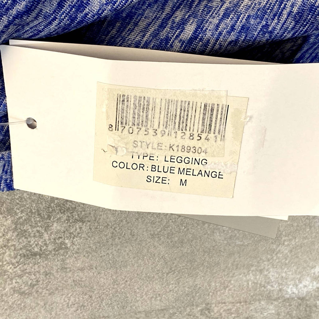 PRO-FIT Activewear Women's Blue Melange Scrunched Cut-Out Pull-On Crop Leggings SZ M