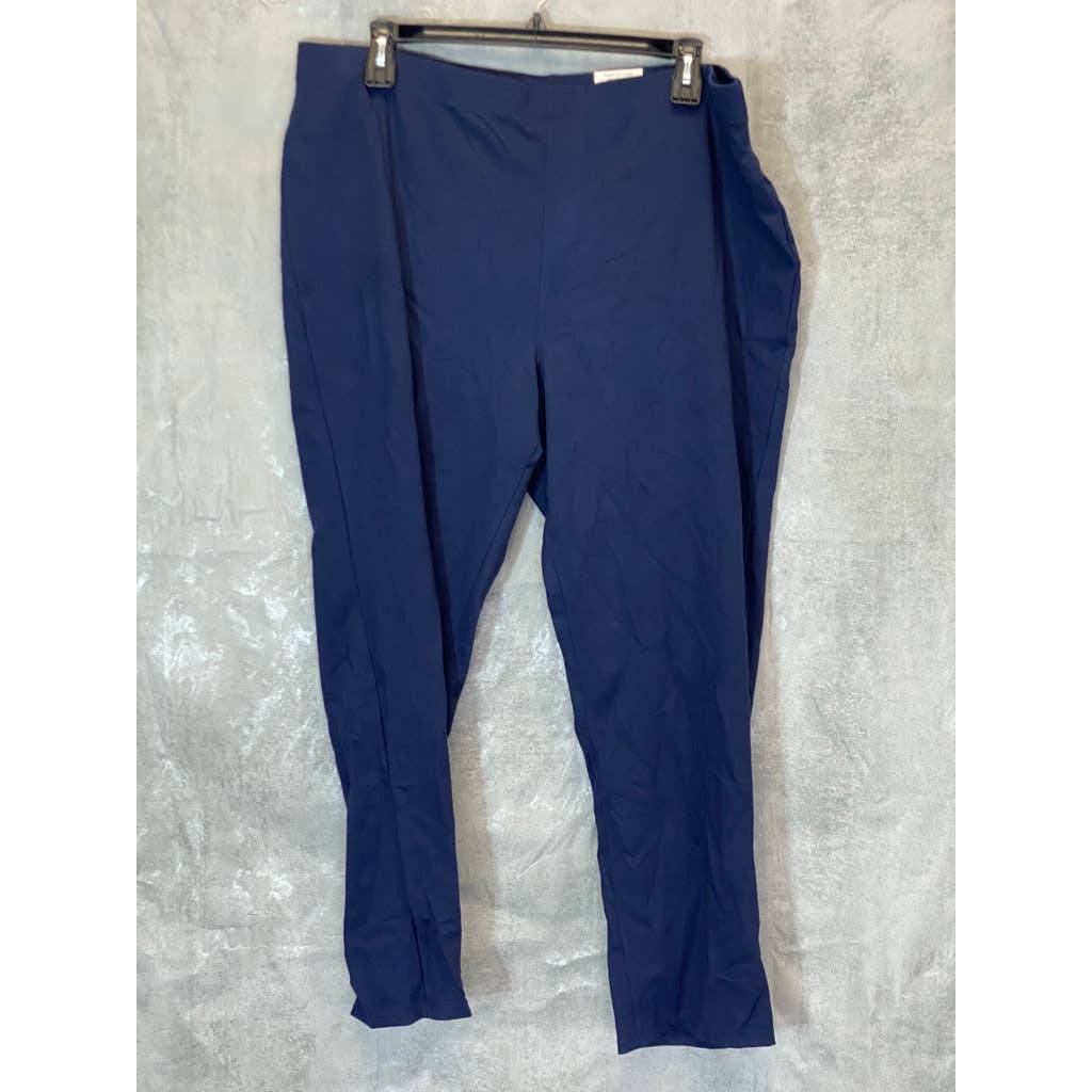 KAREN SCOTT Women's Plus Size Sport Navy High-Rise Comfort Pull-On Pants SZ 2X