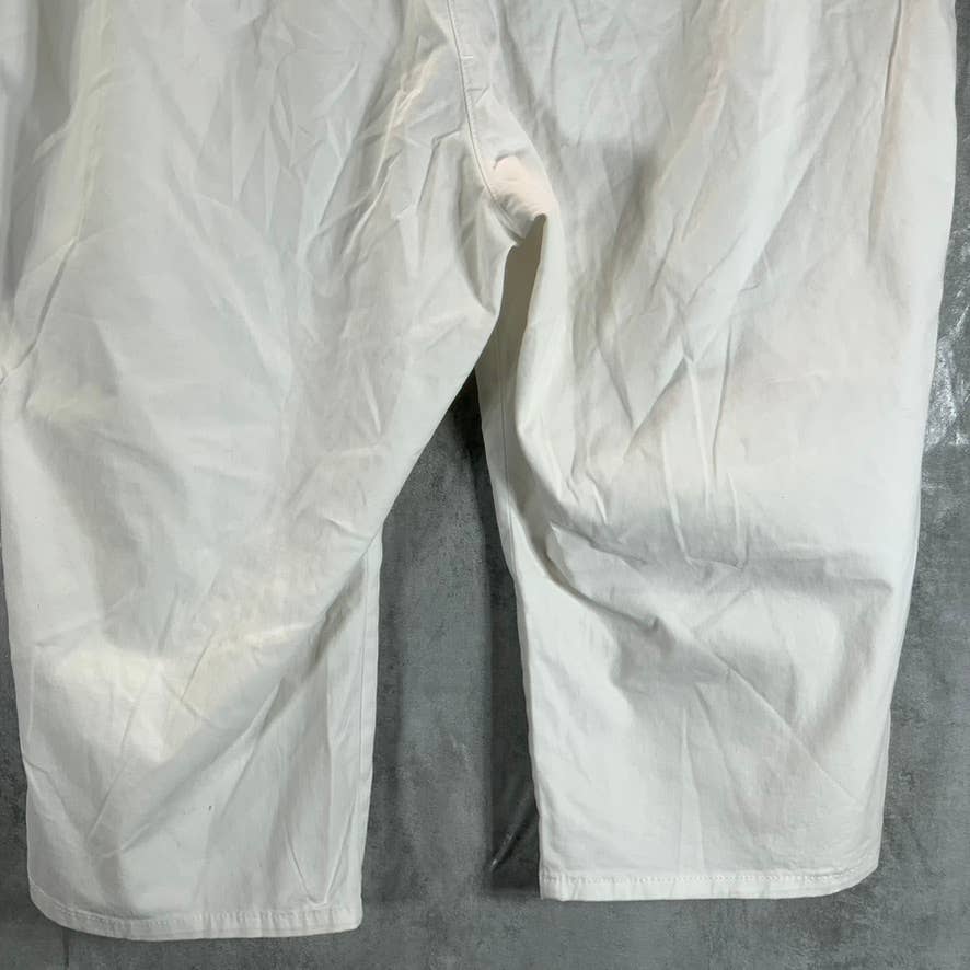 KAREN SCOTT Women's Plus Bright White Comfort-Waist Capri Pants SZ 22W
