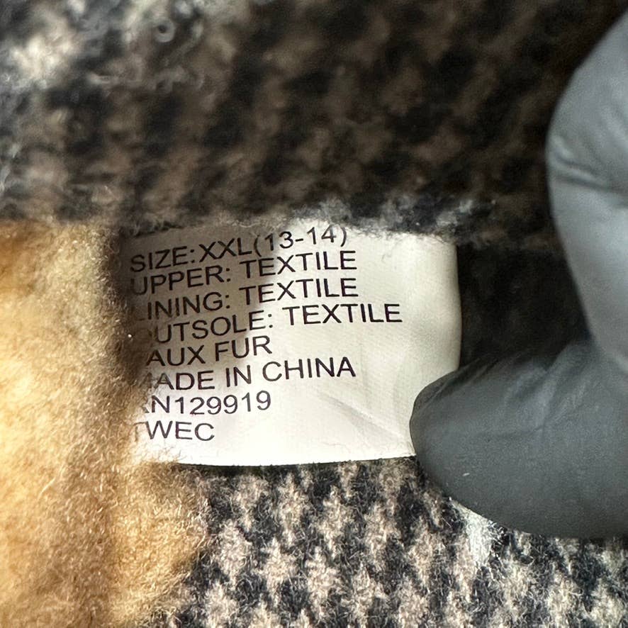 HAGGER Men's Tan Microsuede Fleece-Lined Venetian Memory Foam Slippers SZ XXL