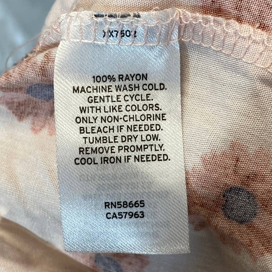 ABOUND Women's Pink Daisy Dots Easy Flowy Lightweight Elastic Waist Pull-On Shorts SZ M