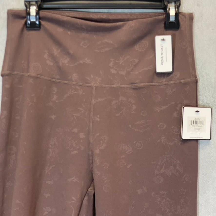 LAUNDRY By Shelli Segal Taupe Printed High-Waist Stretch Pull-On Active Leggings SZ L