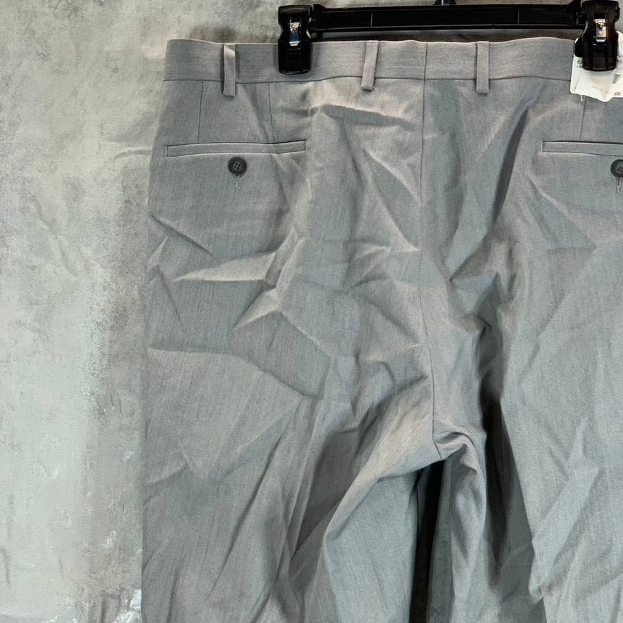 MARC NEW YORK Men's Light Grey Sharkskin Modern-Fit Suit Pants SZ 39X32