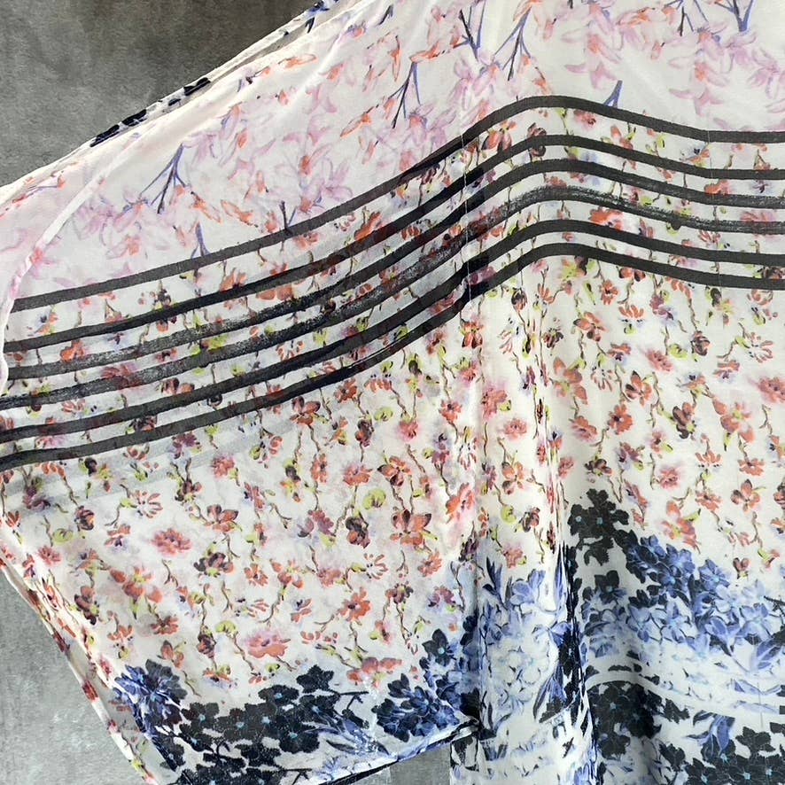 BCBGMAXAZRIA Women's Multi Floral Print Sleeveless Aaric Hi-Low Dress SZ 2XS