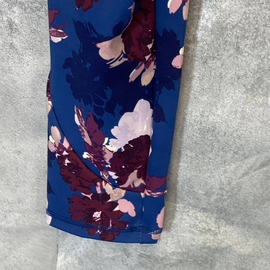 KAY UNGER Women's Ninfee Blue Printed High-Waist Tummy Control Pull-On Leggings SZ XL