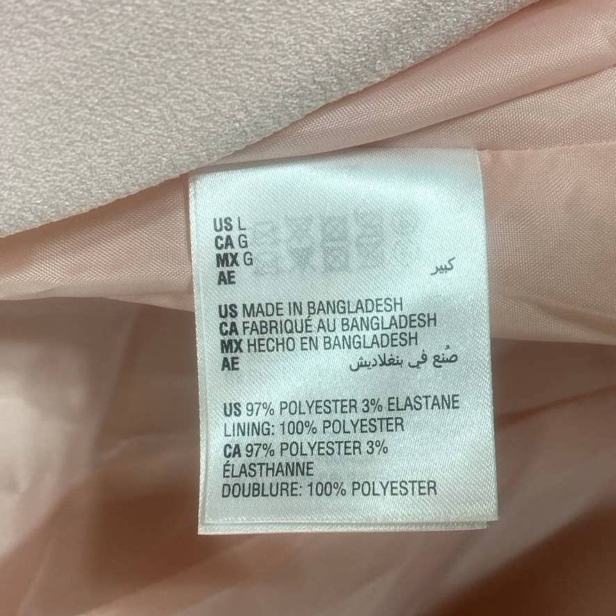 BAR III Women's Rosebud Textured Open-Front Shawl Collar Belted Blazer SZ L