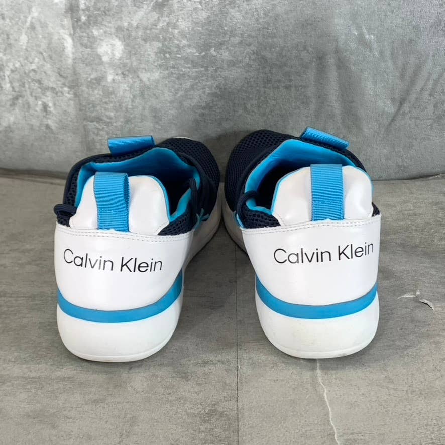 CALVIN KLEIN Women's Navy Blue Mesh Stefi Lace-Up Slip-On Athletic Sneakers SZ11