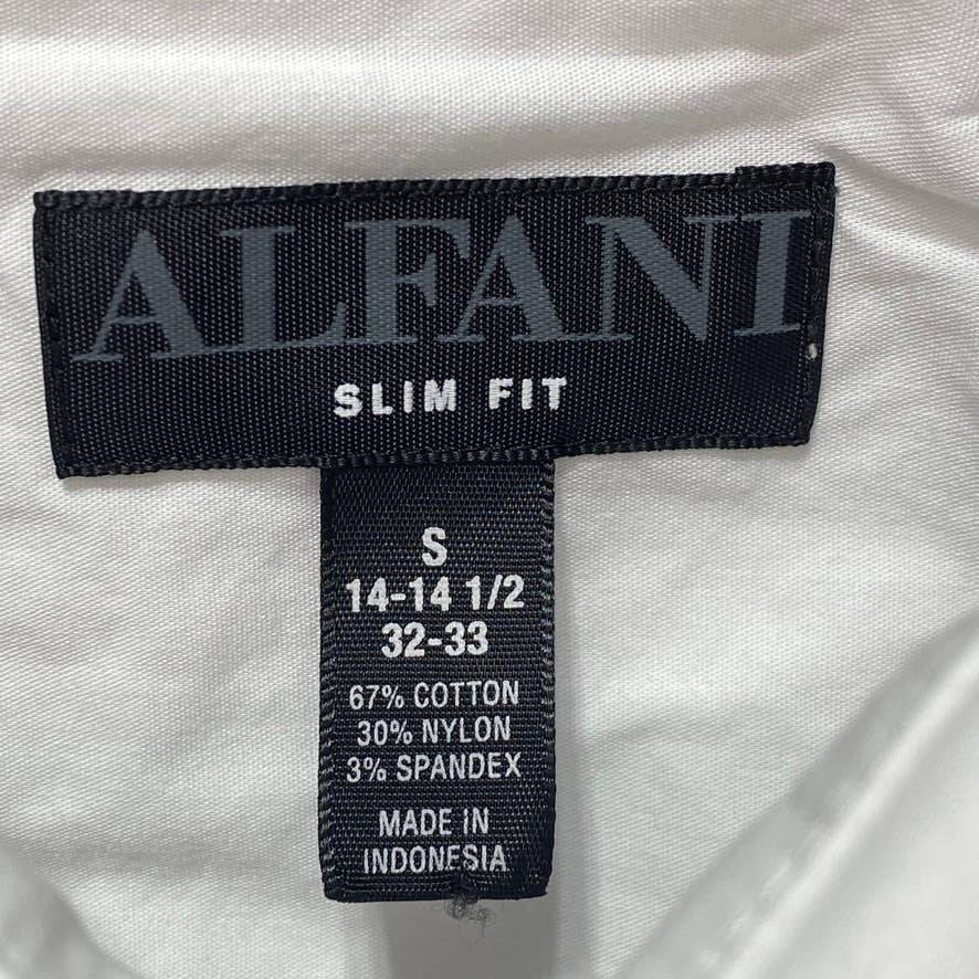 ALFANI Alphatech Slim-Fit Performance Stretch Easy-Care Solid Dress Shirt SZ S 14-14.5 32-33