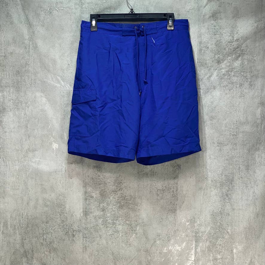CLUB ROOM Blue Solid Quick Dry Board Shorts SZ S