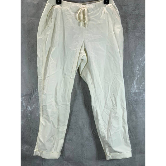 STYLE & CO Women's Bright White Mid-Rise Straight Twill-Tape Capri Pants SZ M