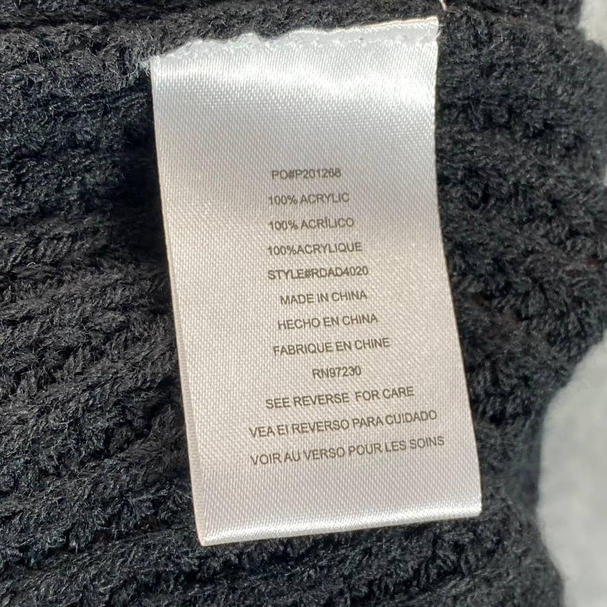 ALMOST FAMOUS Juniors' Solid Black Knit Knee-Length Bodycon Skirt SZ L