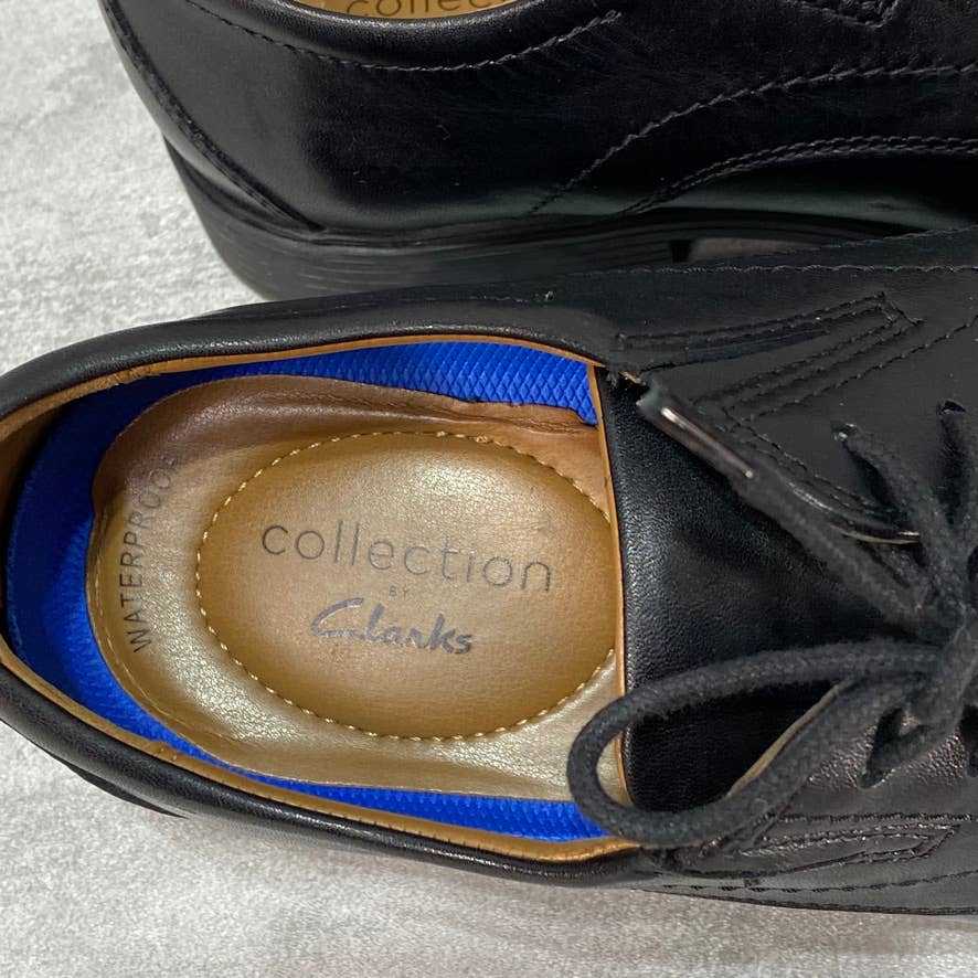 CLARKS Black Whiddon Plain Oxfords SZ 8