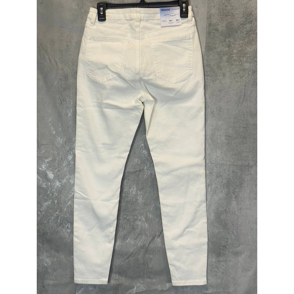ABOUND Women's White High-Rise Skinny Denim Jeans SZ 27