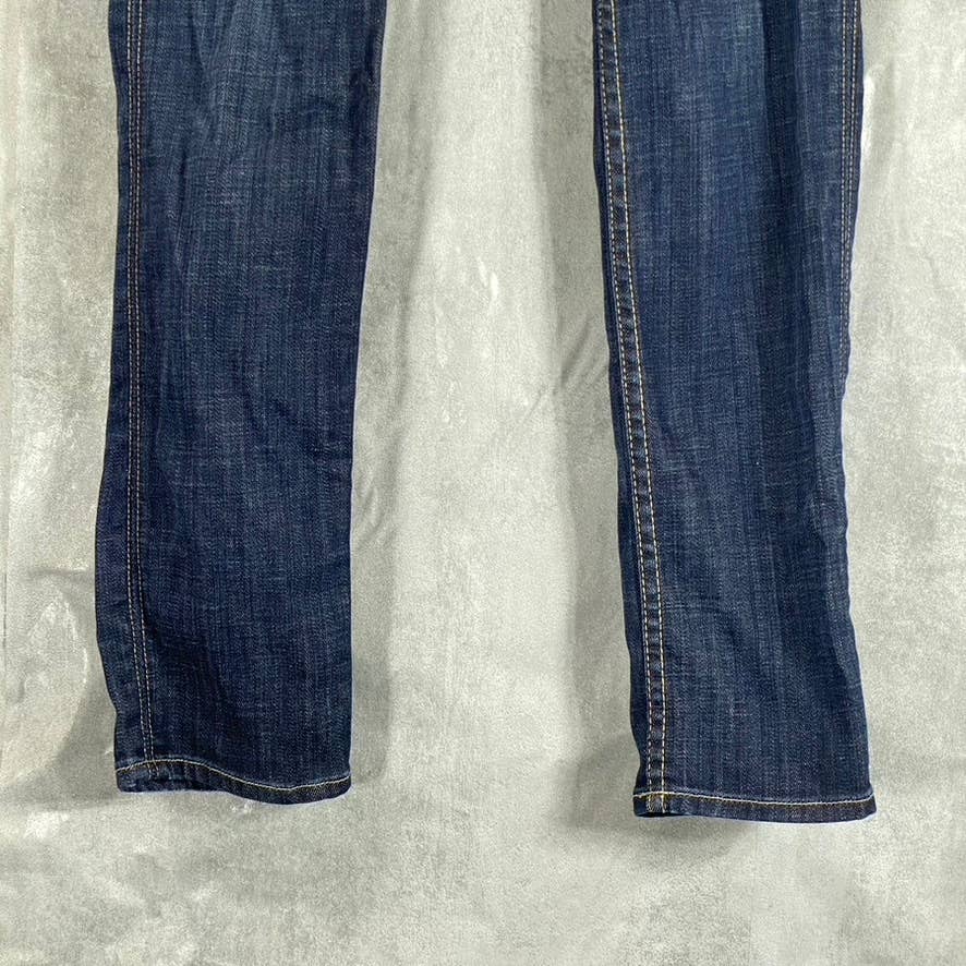 Hudson Women's Blue Flap Pockets Beth Baby Bootcut Mid-Rise Denim Jeans SZ 27