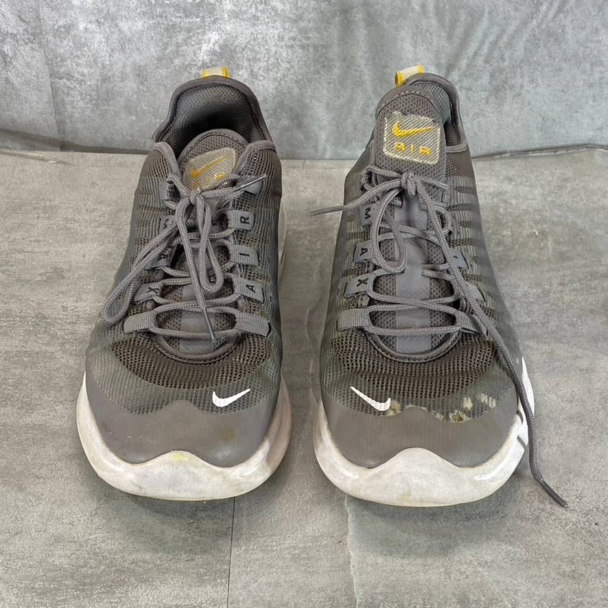 NIKE Men's Grey Air Max Axis Premium Lace-Up Sneakers SZ 10.5