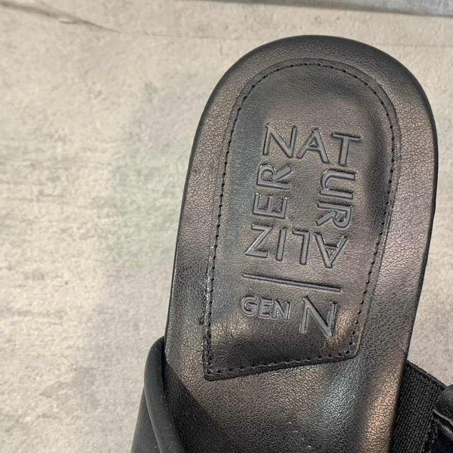 NATURALIZER Women's Black Genn-Rhythm Round-Toe Slip-On Sandals SZ 11