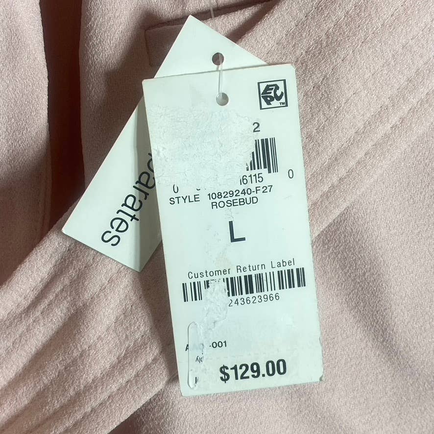 BAR III Women's Rosebud Textured Open-Front Shawl Collar Belted Blazer SZ L