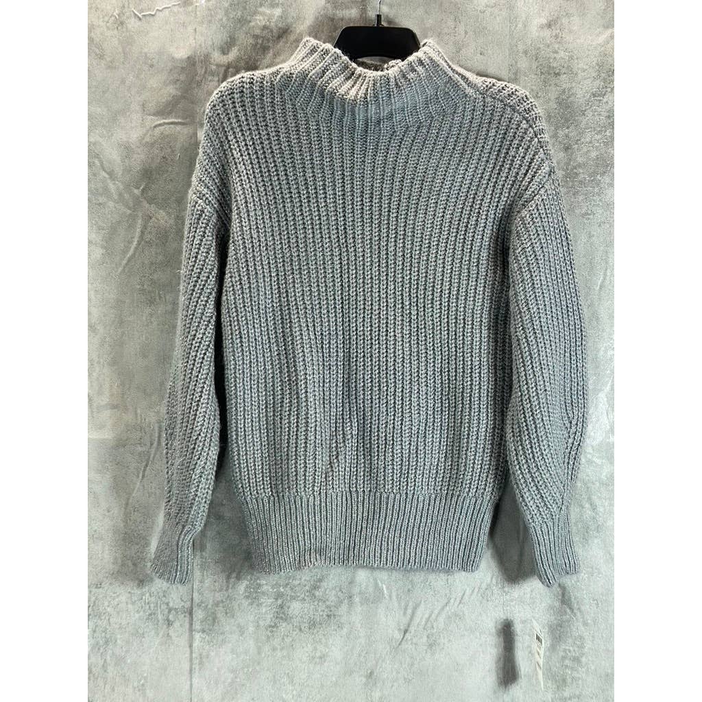 ALFANI Women's Greystone Rib Knit Mock-Neck Long-Sleeve Pullover Sweater SZ S