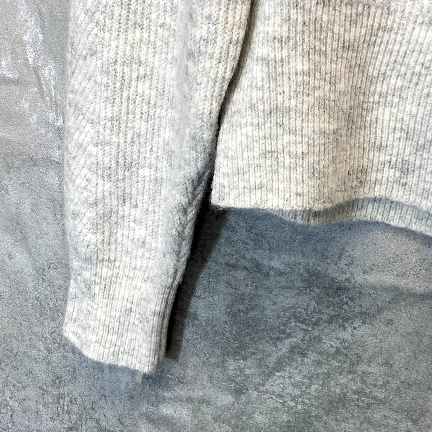 TOPSHOP Women's Gray Boat Neck Long Sleeve Ribbed Knit Pullover Sweater SZ 4-6