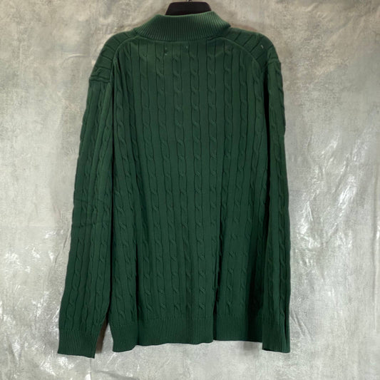 CLUB ROOM Men's Pine Grove Cable Knit Quarter-Zip Pullover Sweater SZ XL