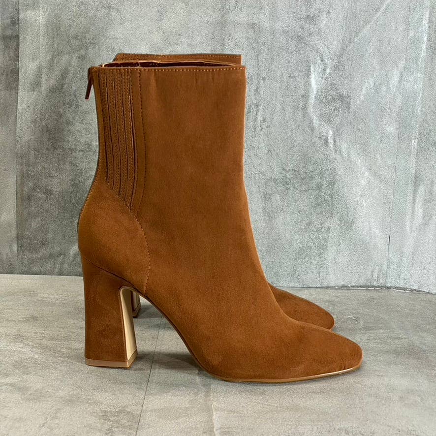 NEW YORK & COMPANY Women's Cognac Blake Narrow Calf Block Heel Boots SZ 8.5