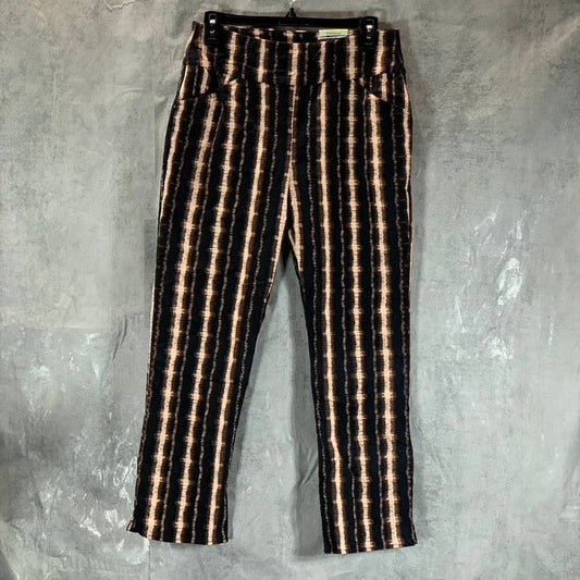 INC INTERNATIONAL CONCEPTS Women's Noir Stripe Printed Skinny Crop Pants SZ 4