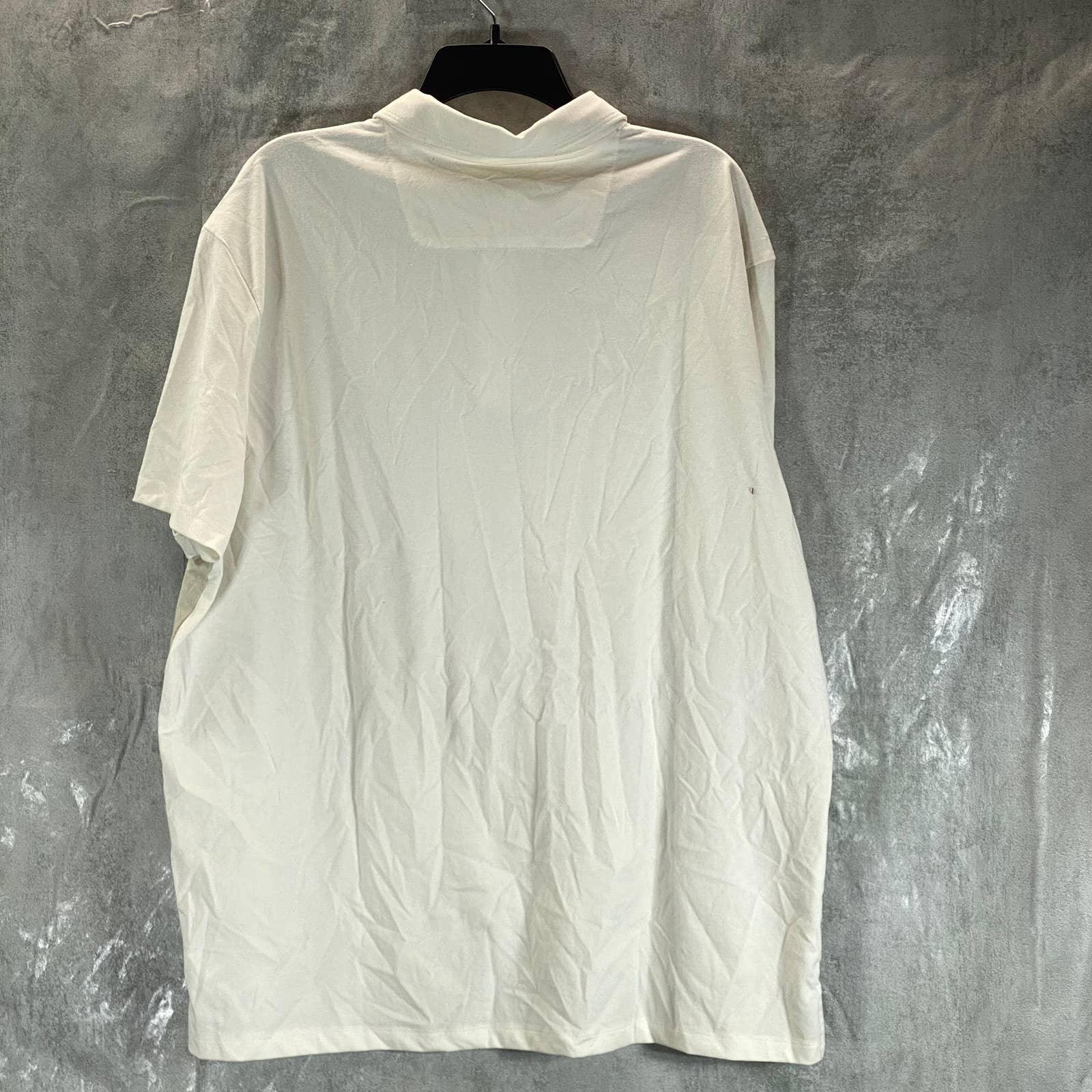 CALVIN KLEIN Men's Unbleached Smooth Cotton Colorblock Polo Shirt SZ 2XL