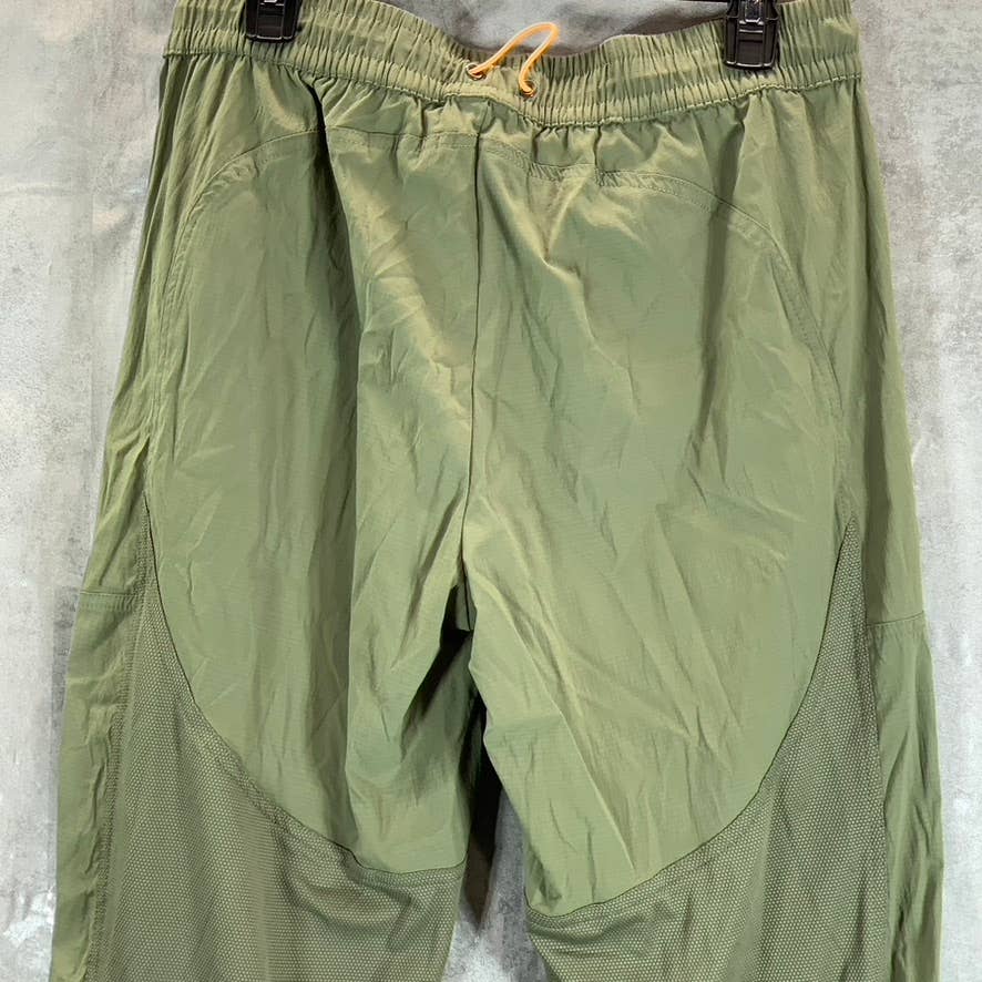 BASS OUTDOOR Women's Deep Lichen Green Roque Mesh Pull-On Pants SZ M
