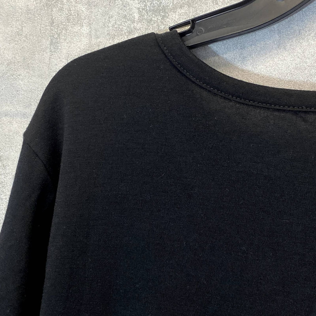 FLORA By Flora Nikrooz Women's Solid Black Scoopneck Short Sleeve T-Shirt SZ L