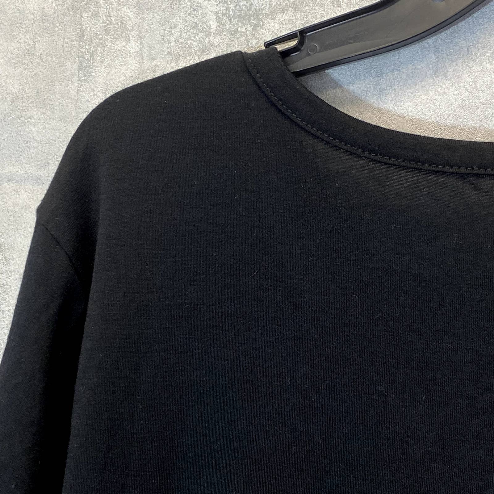 FLORA By Flora Nikrooz Women's Solid Black Scoopneck Short Sleeve T-Shirt SZ L