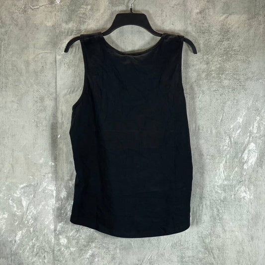 INC INTERNATIONAL CONCEPTS Women's Deep Black Knotted-Strap Scoopneck Tank Top