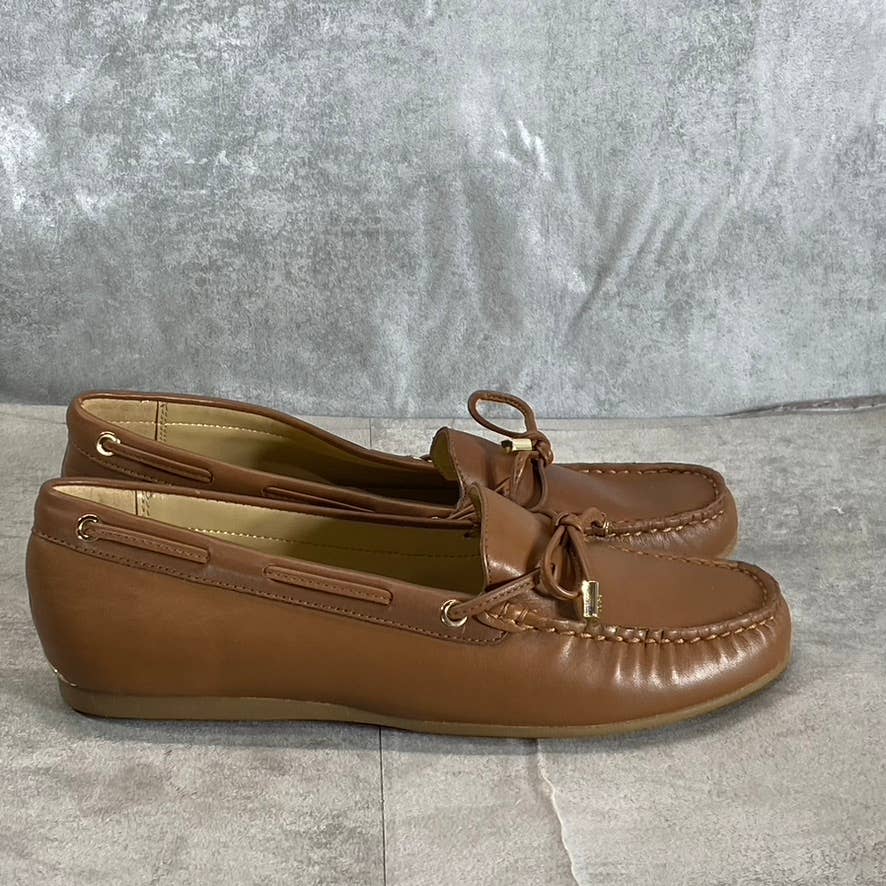 MICHAEL MICHAEL KORS Women's Luggage Brown Leather Sutton Moccasin Loafers SZ7.5