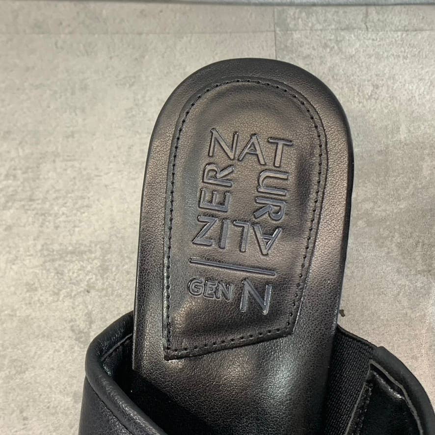 NATURALIZER Women's Black Genn-Rhythm Round-Toe Slip-On Sandals SZ 9.5