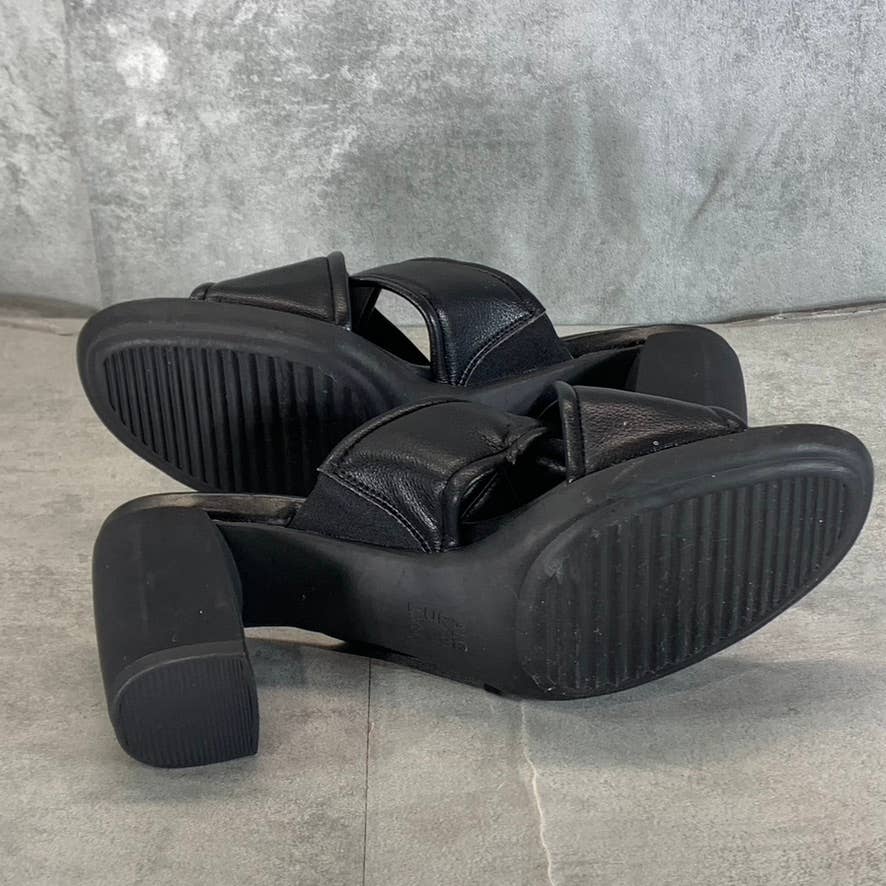 NATURALIZER Women's Black Genn-Rhythm Round-Toe Slip-On Sandals SZ 9.5