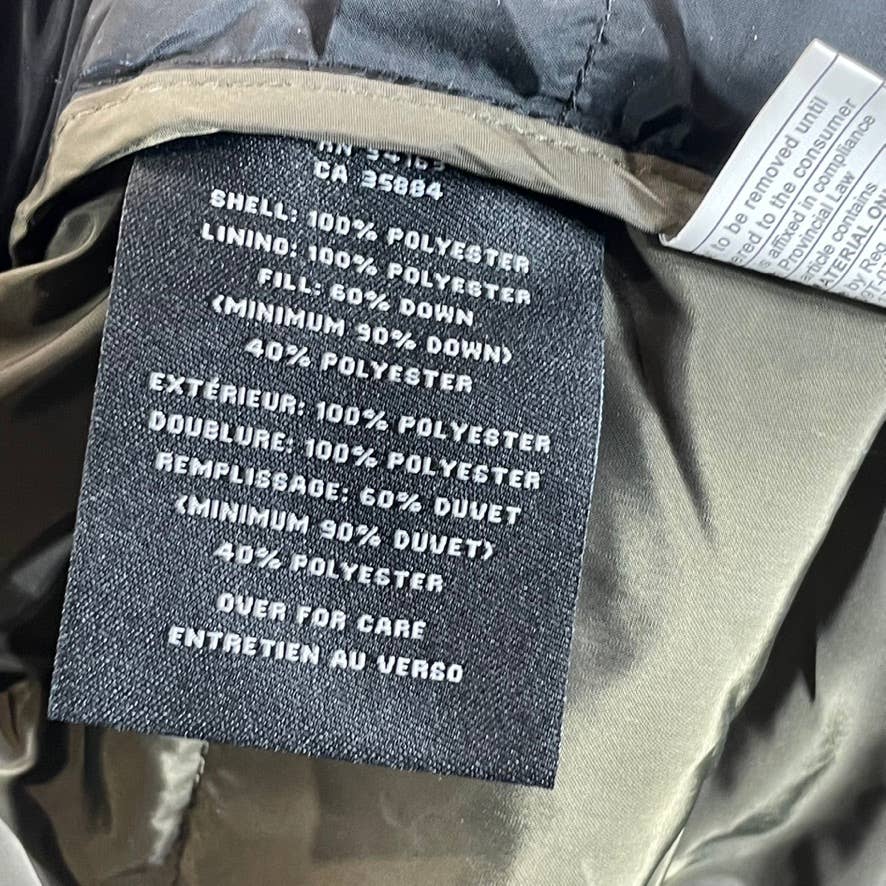 COLE HAAN Men's Solid Black Packable Down Full-Zip Puffer Jacket SZ S